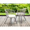 3 PC Outdoor Rattan Table & Chairs - Grey