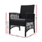 2PC Outdoor Dining Chairs – Wicker Lounge, Garden