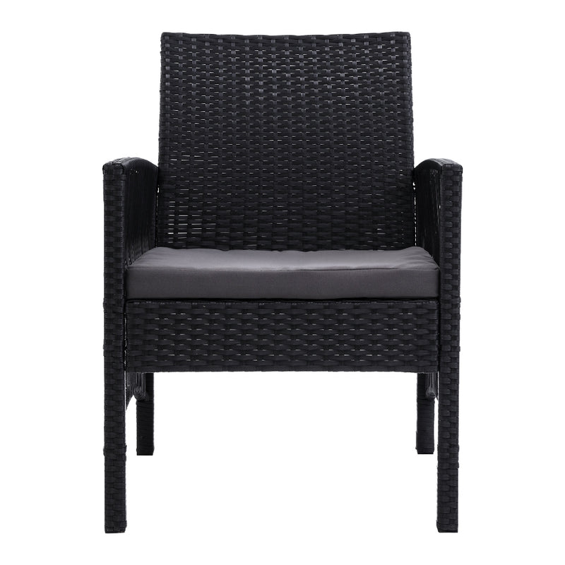 2PC Outdoor Dining Chairs – Wicker Lounge, Garden