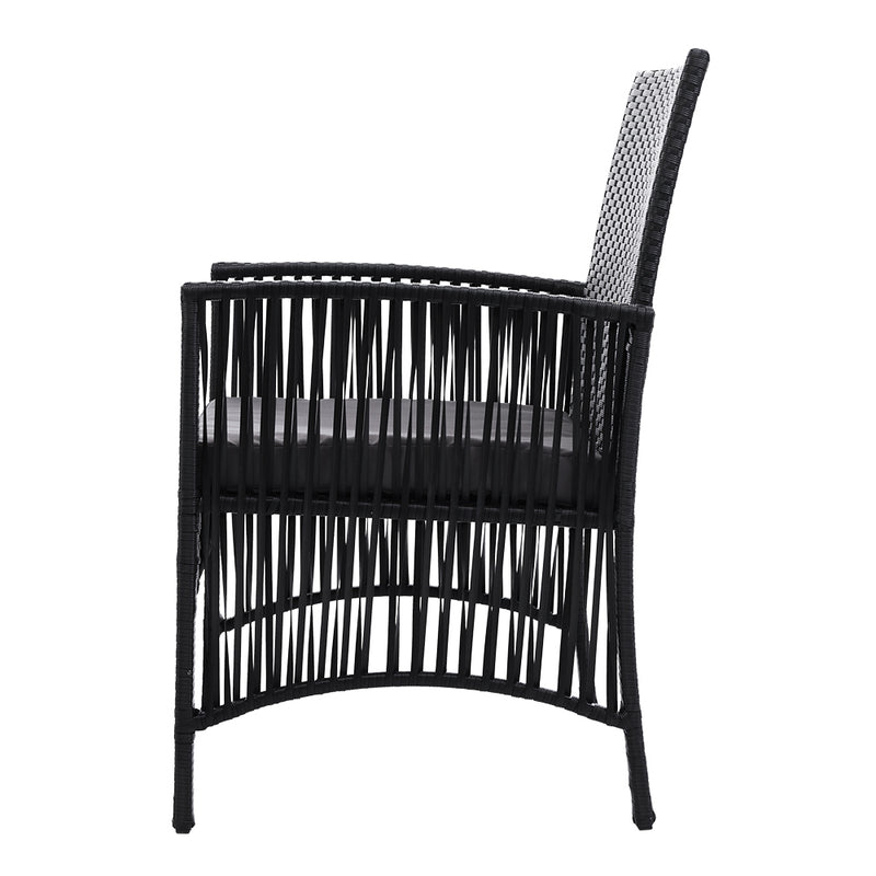 2PC Outdoor Dining Chairs – Wicker Lounge, Garden