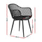 4 PC Outdoor Dining Chair Set – Black