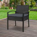 Outdoor Rattan Dining Chair - Black