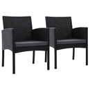 Gardeon 2PC Outdoor Dining Chairs Patio Furniture Rattan Chair Cushion XL Ezra