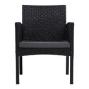 Set of 2 - Outdoor Rattan Dining Chairs w/cushion