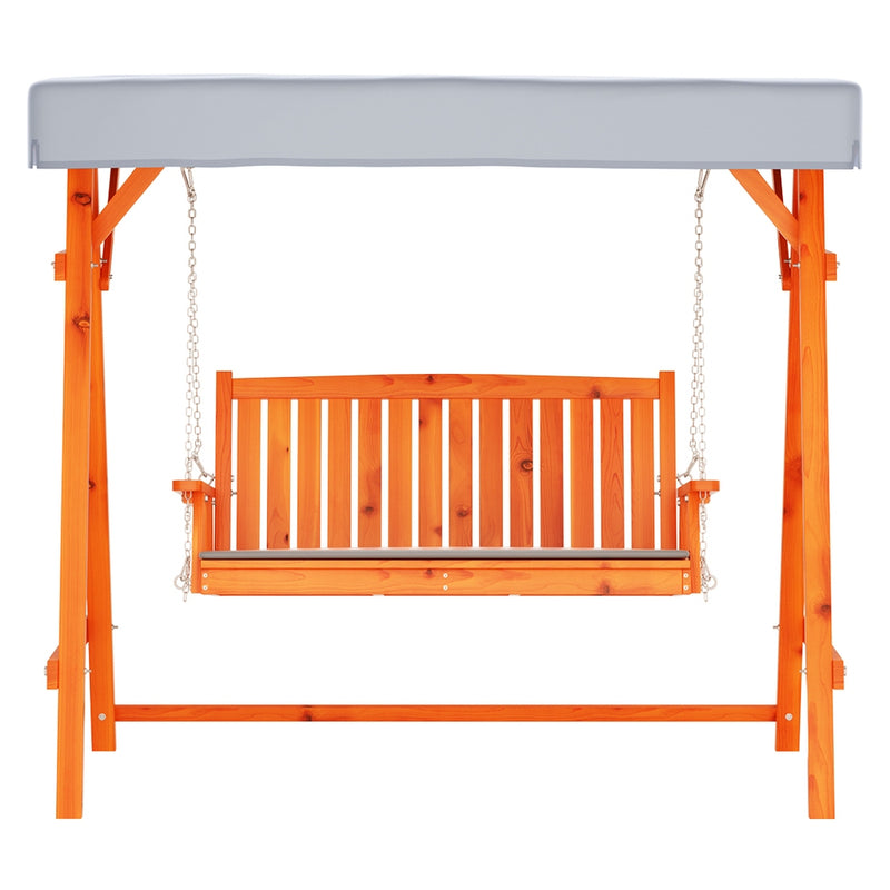 3 Seater Wooden Swing Chair Canopy