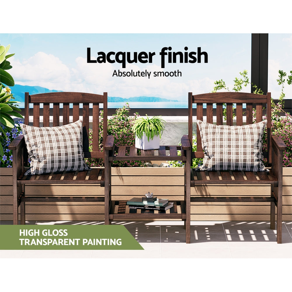 Alderon Garden Loveseat – Charcoal – 165 cm