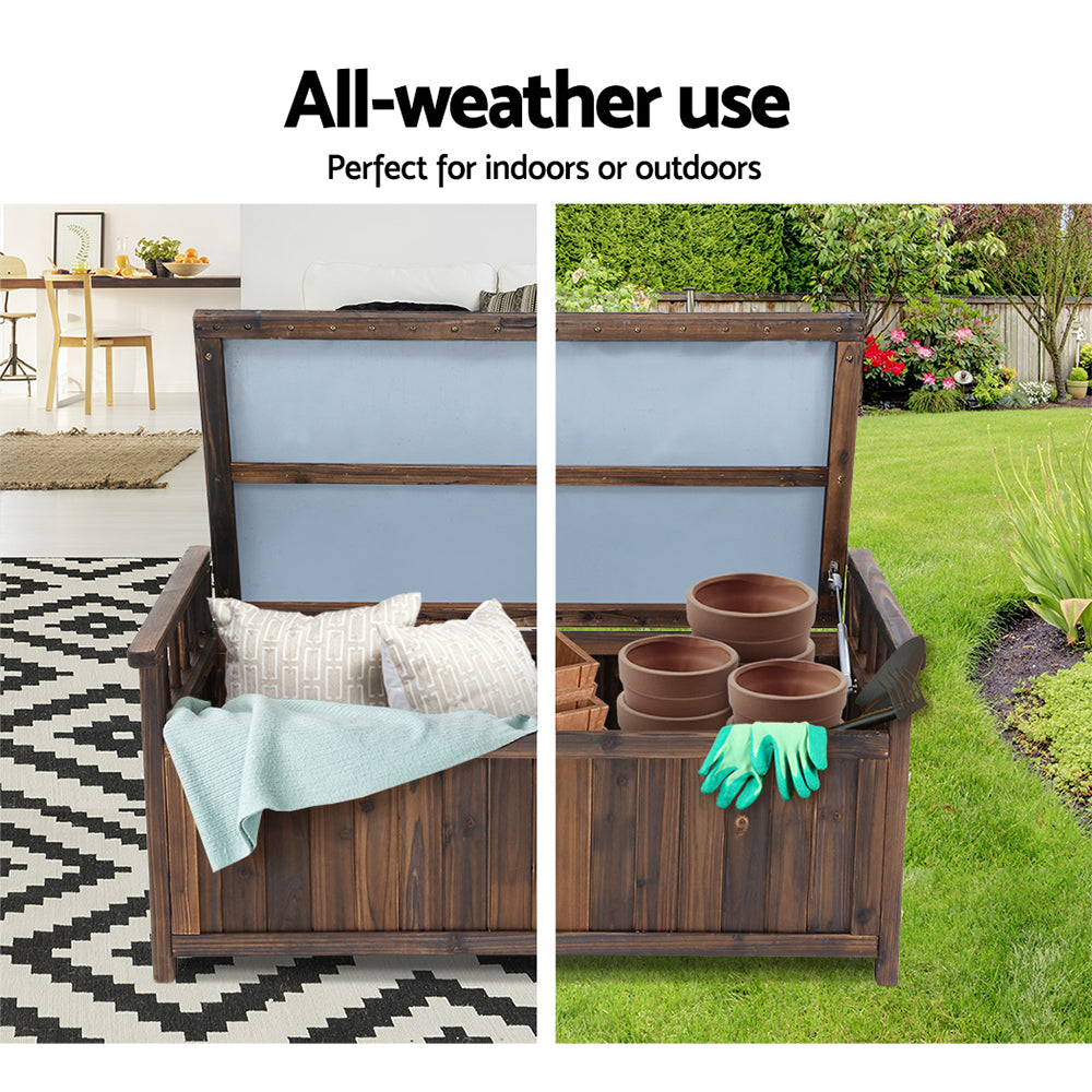 Meridian Outdoor Storage Bench – Charcoal – 106 cm