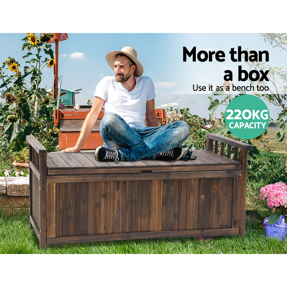 Meridian Outdoor Storage Bench – Charcoal – 106 cm