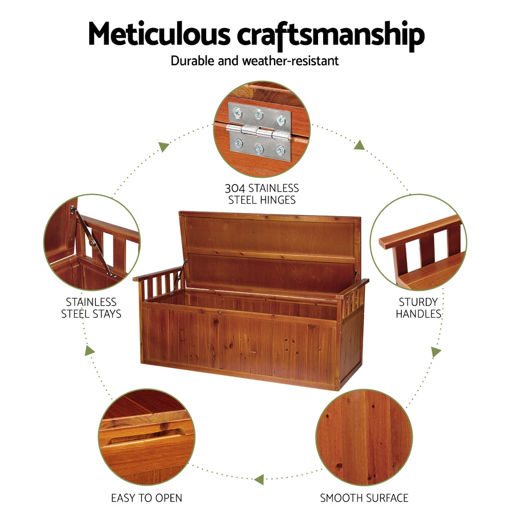 Beacon Outdoor Storage Bench – Natural – Large