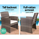 4 PCS Outdoor Wicker Sofa Set - Grey