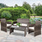 4 PCS Outdoor Wicker Sofa Set - Grey