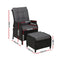 2-Piece Wicker Recliner Chair Set – Outdoor Loungers, Black