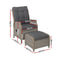 Outdoor Adjustable Wicker Recliner Chair – Grey
