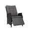 Reclining Patio Chairs – Wicker Sun Loungers, Black Set