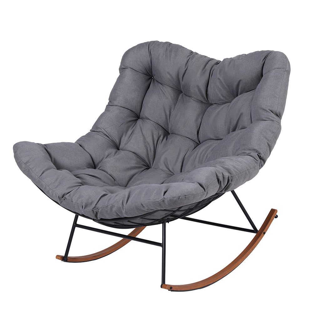 Papasan Outdoor Rocking Chair – Grey