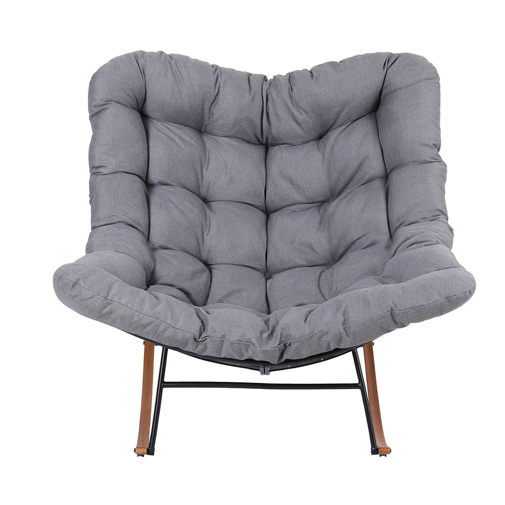 Papasan Outdoor Rocking Chair – Grey