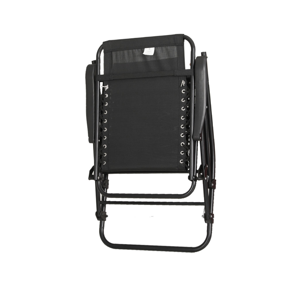 Valdez Folding Rocking Chair – Black – Outdoor