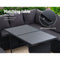 Outdoor Dining Set Sofa Lounge & Bench - Black