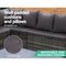 Outdoor Dining Set Sofa Lounge - Grey