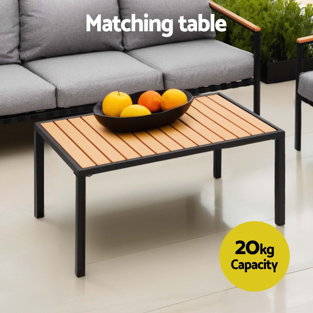 Cordova Outdoor Sofa Set – Black – 4 Piece