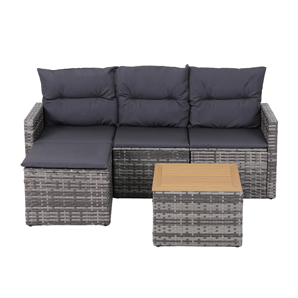 Haven Outdoor Sofa Set – Grey – 5 Piece