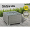 5-Piece Outdoor Sofa Set – Wicker Lounge, Grey