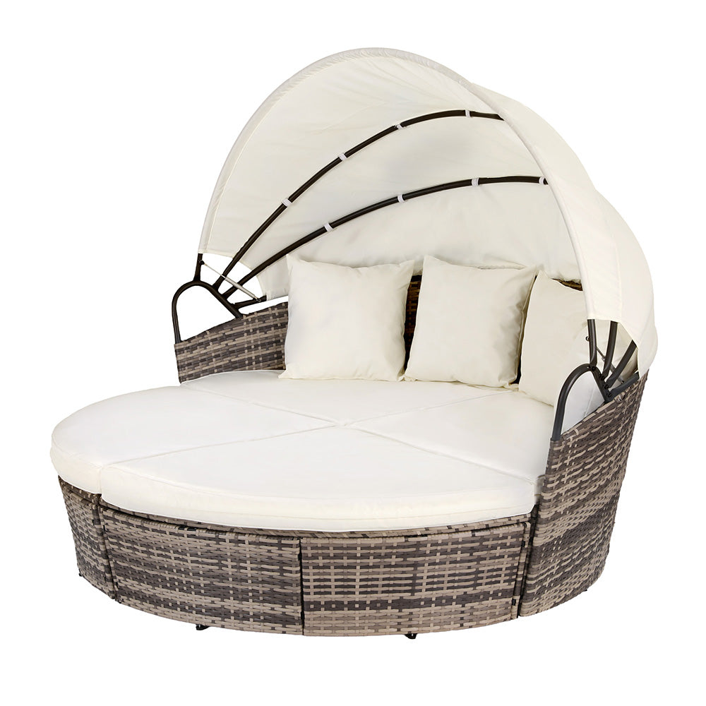 Solara Outdoor Day Bed – Beige – Set of 3