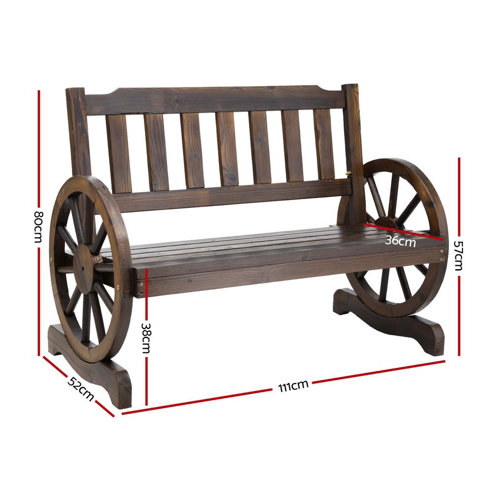 Settlers Wooden Garden Bench – Brown