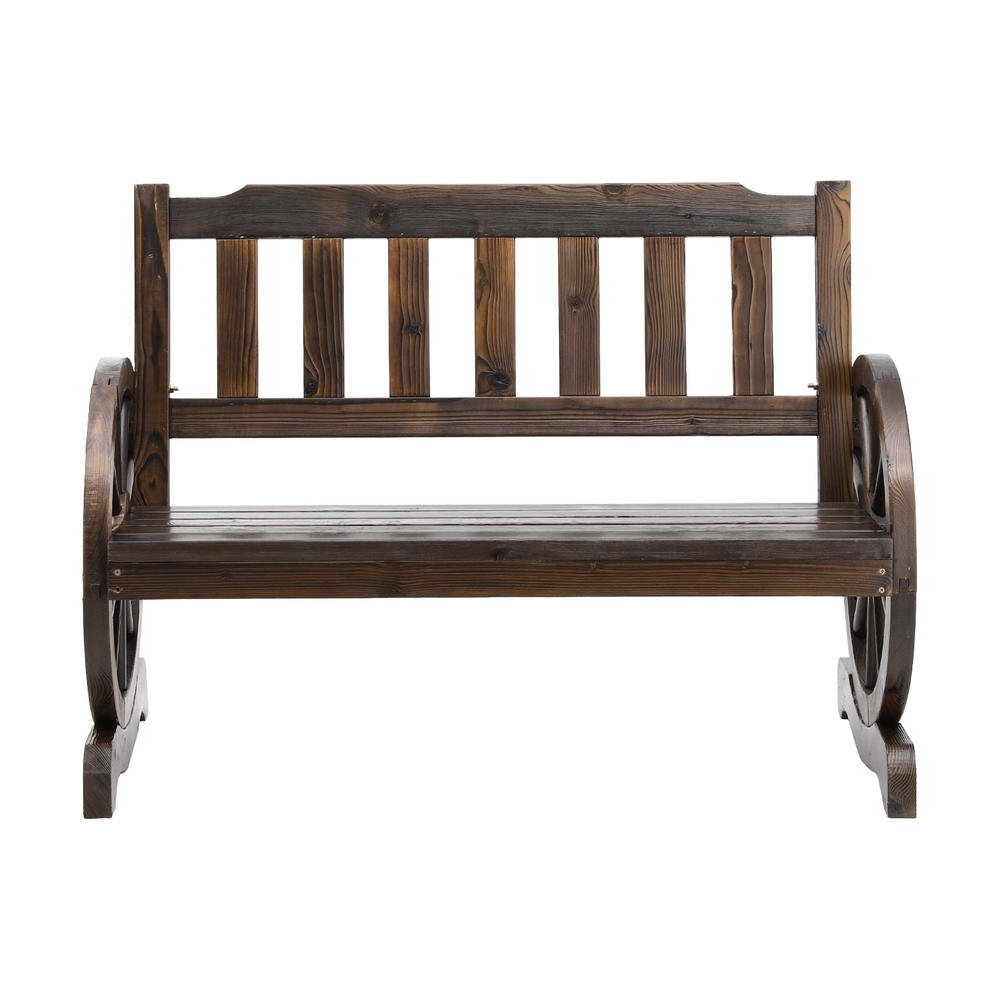 Settlers Wooden Garden Bench – Brown
