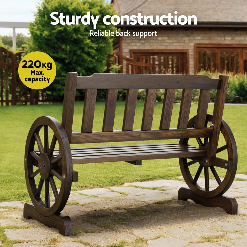 Settlers Wooden Garden Bench – Brown