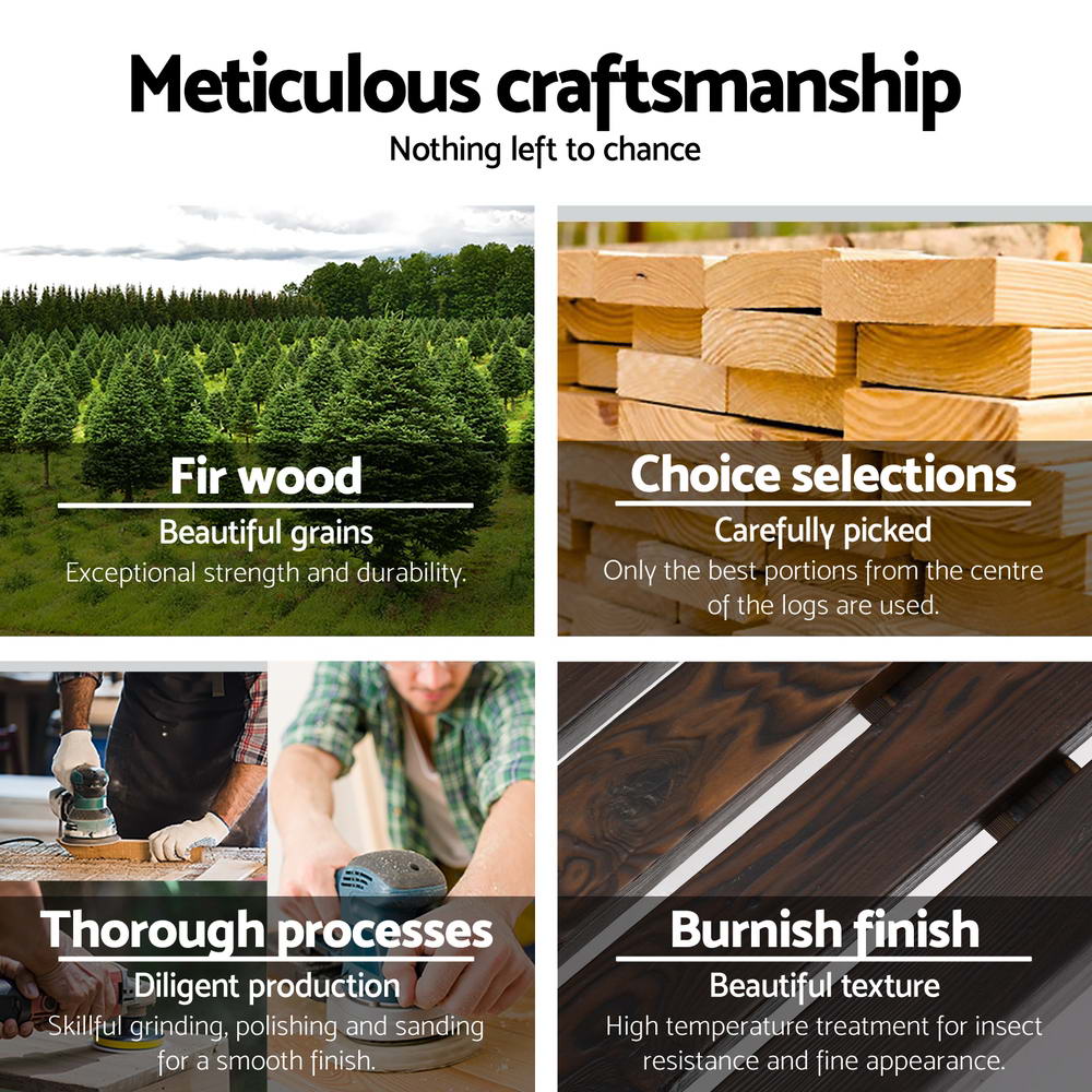 Settlers Wooden Garden Bench – Brown