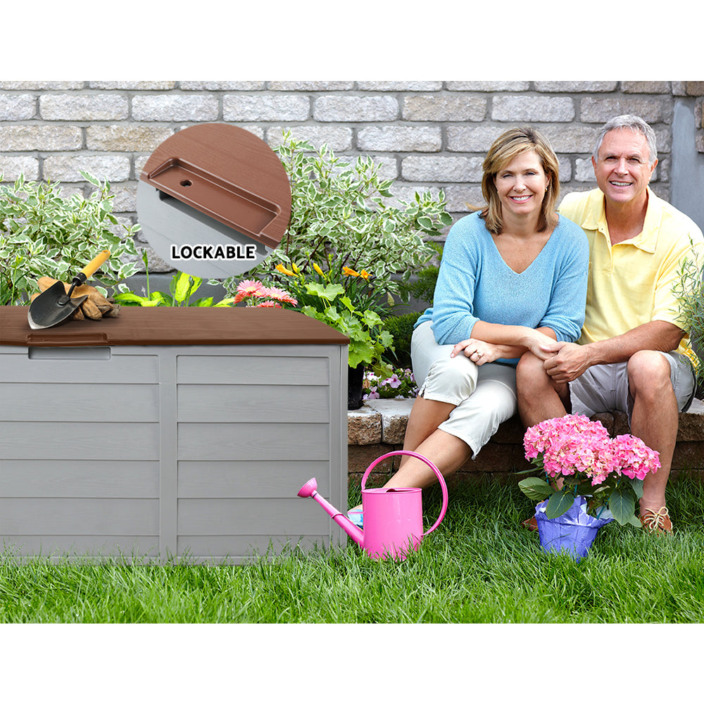 Marston Outdoor Storage Box – Brown – 290L
