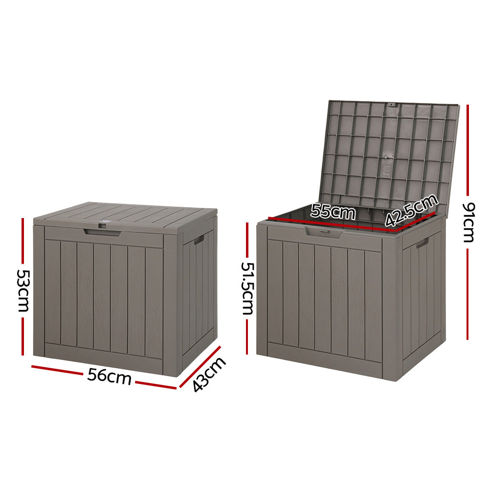 Korvyn Outdoor Storage Box – Grey – 118L