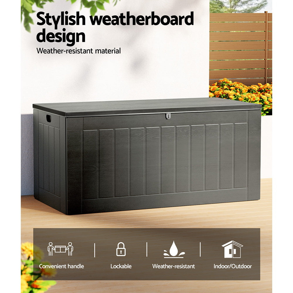 Torven Outdoor Storage Box – Black – 830L