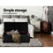 Blanket Storage Ottoman – Leather, 97cm Black