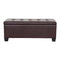 Blanket Storage Ottoman – Leather, 97cm Brown