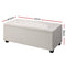 Linen Ottoman Blanket Box - 97cm - Beige