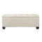 Blanket Storage Ottoman – Linen, 97cm Beige
