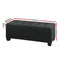 Blanket Storage Ottoman – Linen, 97cm Black