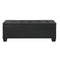 Blanket Storage Ottoman – Linen, 97cm Black