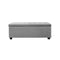 Linen Ottoman Blanket Box - 97cm - Light Grey