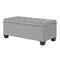 Blanket Storage Ottoman – Linen, 97cm Light Grey