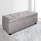 Blanket Storage Ottoman – Linen, 97cm Light Grey