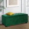 Artiss Storage Ottoman Blanket Box 98cm Velvet Green