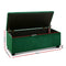 Velvet Blanket Storage Ottoman – 98cm, Green