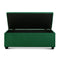 Velvet Blanket Storage Ottoman – 98cm, Green