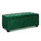 Velvet Blanket Storage Ottoman – 98cm, Green