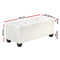 Blanket Storage Ottoman – Leather, 97cm White