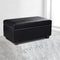 Blanket Storage Ottoman – Leather, 80cm Black