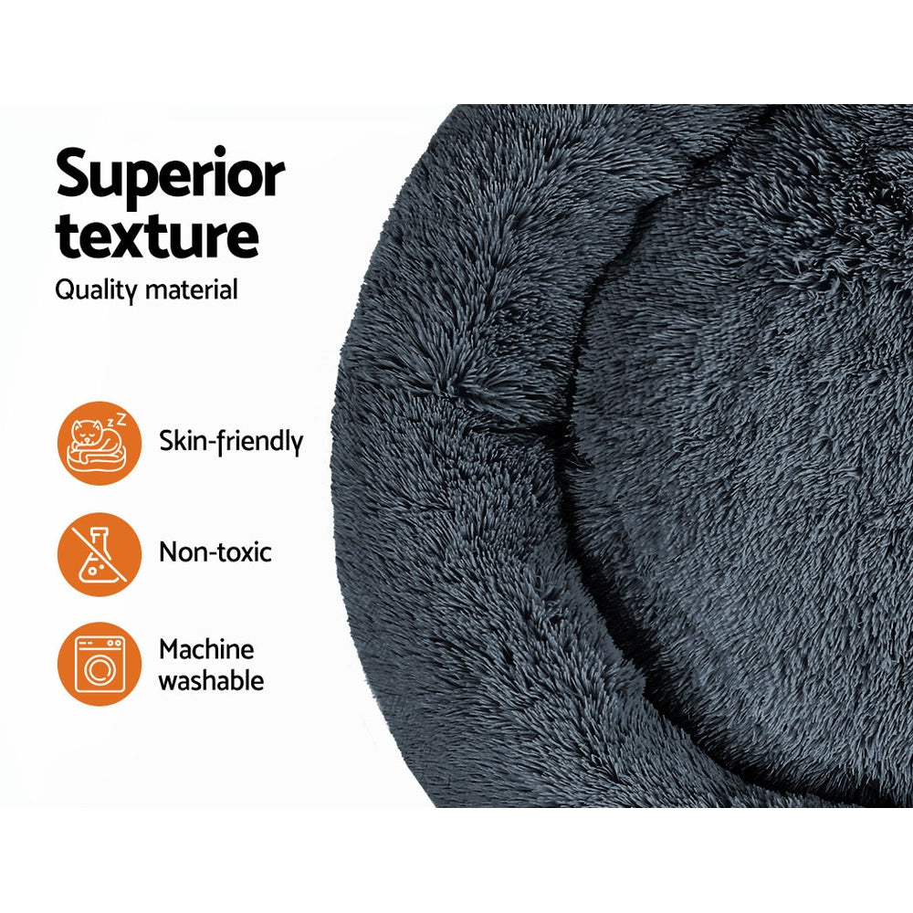 Serano Calming Pet Bed – Grey – Extra Large 110cm